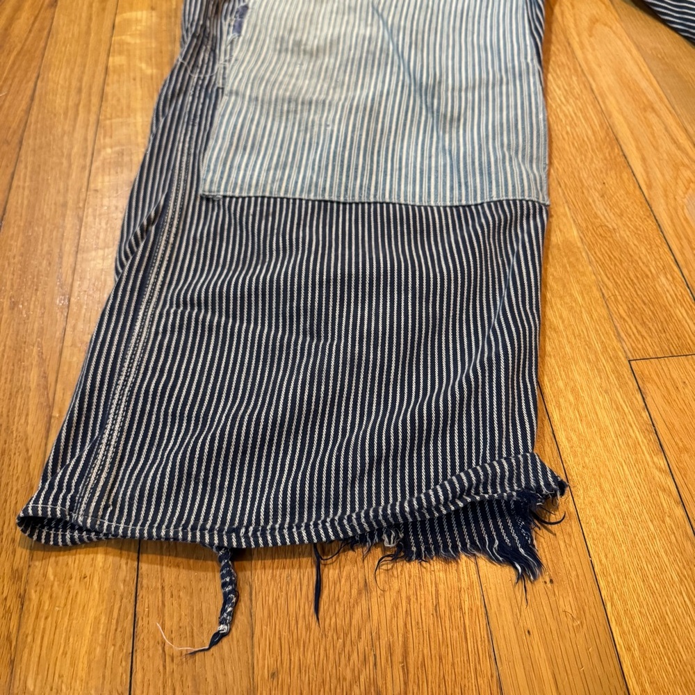 Vintage Key Distressed Patchwork Overalls - image 3